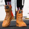 Schoenen Erkekler Rahat Açık Man Düz Casual Çift Ayakkabı İçin Yeni Yüksek Top Sneakers İlkbahar / Sonbahar Nefes Deri Ayakkabı