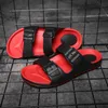 Sıcak satış Orijinal Tasarımcı erkekler Yaz Sandalet siyah mavi kırmızı Anti-kayma Çabuk kuruyan terlik Yumuşak Su Ayakkabı ışık plaj flip flop