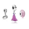 9 uppsättningar Princess Party Dress Crown Murano Glass Charms Beads 925 Sterling Silver Jewelry Pendants For Charms Armelets DIY 3PCS2064552