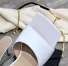 Hot Sale-am Square toe Sandalia sandalias elásticas para mujer Zapatilla de diseño casual de lujo