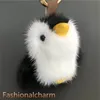 Симпатичные Real Genuine меха PenguinToy куклы Pompom Бал сумка Шарм брелок Подвеска брелоков