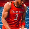 Индивидуальная Texas Tech 2022 TTU баскетбольная джерси 25 Adonis Arms 14 Marcus Santos-Silva 3 Ramsey 23 Culver 25 Moretti Men Women Молодые детские майки S-4XL