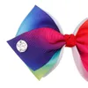 Jojo Siwa Babymeisje Grote Regenboog Haaraccessoires Eenhoorn Signature Kid Hair Bow met Card en Sequin Logo Fashion Clips 5.6Inch