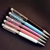 2 en 1 cristal écran tactile stylos cadeau stylo à bille stylo en métal stylet capacitif JXW376