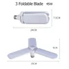 Super Bright E27 LED Bulb SMD2835 led 60W Foldable Fan Blade Angle Adjustable Ceiling Lamp Home Energy Saving Lights