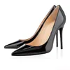 Mit Box Luxus Designer Damen Schuhe High Heels 8cm 10cm 12cm Nude Schwarz Leder Spitze Zehen Pumps Kleid Schuhe