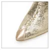 Heißer Verkauf-Neueste goldene Pailletten kniehohe Damenstiefel sexy spitze 10cm Stiletto High Heels Winter Party Schuhe Größe 35-40