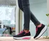 حار بيع- (يورو 35 ~ 42) المرأة أحذية رياضية جلدية تنفس والأحذية الأحذية الرياضية يهز اللياقة