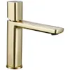 Brushed gold Brass Single Hole Single handle Deck Mounted Basin Hot and cold water sink Bathroom Faucets