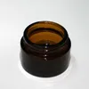 Brown Amber Glass Cream Jar Black Lid 20 30 50 g Cosmetic Jar Packaging Sample Eye Cream