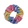 16 colori Eleganti fasce per capelli elastiche laser Ponytail Holder Scrunchies Tie Hair Rubber Band Ragazze Gradient Headband Lady Accessori per capelli