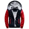 Men039sフーディースウェットシャツ冬のメンズカジュアルブラックスウェットシャツの男性ソリッドジャケットプラスサイズのベルベットフリースコート厚い暖かいth7116089