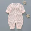 Nya sommarflickor Rompers Designer Kids Fashion Oneck Short Sleeve Jumpsuits Spädbarn Girls Cotton Romper Boy Clothing6967044