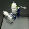 Milk bottle water and tobacco pot with external hull silk plate Glass Bongs Glass Smoking Pipe Pipes Oil Rig Bowls Burn