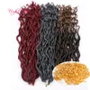 Bohemian mambo deusa loces 18inch crochet extensões de cabelo 24strandas tranças crochet ombre kanekalon trançando cabelo sintético para mulheres