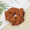 Scrunchies Headwear Plaid Wide Hair Tie Ropes Elastic Hair Rubber Hairband Girls Ponytail Holder Scrunchy Hair Accessories 18 Designs DW4584