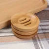 Round Mini Soap Dish Creative Environmental Protection Natural Bamboo Soap Holder Drying Soap Holder Bad Accessories6190716