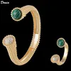 Donia jewelry luxury bangle European and American fashion exaggerated classic Ushaped inlaid zirconia bracelet ring set women038123205
