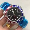 44mm relogio masculino mens watches豪華なドレスデザイナーファッションブラックダイヤルカレンダーブレスレット折りたたみクラスプマスター男性メンズウォッチ