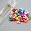 100 Pièces / Lot Nouveau 18 Styles Multi Couleurs Perles En Vrac En Bois Naturel Perle En Bois Bijoux Accessoires pour Enfants Collier Bracelet DIY Making