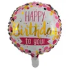 Toptan 50 adet 18 inç doğum günü balon çocuk oyuncakları yuvarlak mutlu doğum günü alüminyum balon doğum günü partisi ev dekorasyo ​​...