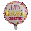 Wholesale 50pcs 18 inch birthday balloon kids toys round happy birthday aluminum balloon birthday party home decoration balloon