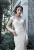 Великолепные свадебные платья Milva для новобрачных с длинными рукавами и кружевными вставками Свадебное платье с отстегивающейся юбкой