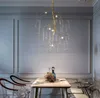 Konstdesigner ledd guldgren ljuskrona handwork guld alu. Kristallglas Vattendroppe Hängande Ljus Inomhusbelysning Suspended Pendant Lamp