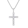 Wholesquare Zircon Cross Pendant Hiphop Rap DJ Singer Accessories Hip Hop Necklace9613797