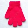 Children Winter Gloves Solid Candy Color Boy Girl Acrylic Glove Kid Warm Knitted Finger Stretch Mitten Student Outdoor Glove Gift ZZA1338-1