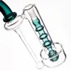 Tjock Green Darkgreen Glass Bongs Waterpipes Tall Bong Heady Glass Oil Rigs unika Bong Chicha Dabber Shisha Hosahs med 14 mm banger