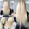 613ブロンドバージンヒューマンヘアレースフロントウィッグハニーブロンドストレートレースフロントウィッグ女性5147043