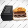 MOQ 50 stks OEM Aangepaste Logo Haar Baard Kits Set voor heren Grooming Bamboo Borstel Sandalwood Beards Comb Geschenkdoosje met aangepaste naam