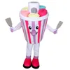 2019 Haute qualité newYummy coloré crème glacée mascotte adulte vente chaude Anime mascotte costume cadeau pour la fête d'Halloween livraison gratuite