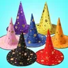Party Hats 1pc Witch Masquerade Ribbon Wizard Hat Caps Cosplay Costume Accessories Halloween Fancy Decor Supplies1