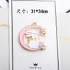 Moon Star Rabbit Horse Emaille K Vergulde Print Charms Hangers voor Handgemaakte DIY Oorbellen Ketting Sleutelhanger Sieraden Accessoires