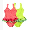 Baby meisjes badpakken effen kleur meisjes jurk badmode een stuk kinderen zwemmen kleding bikini zomer zwemmen kostuums 2 kleuren DHW2756