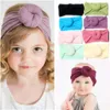 INS Baby Turban Stirnbänder Runde Dutt Kopf Wrap Stretch Schleife Nette Mädchen Elastische Weiche Haarband Nylon Topknot Stirnband Runde BK22550934