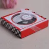 "A Slice of Love" de aço inoxidável Amor Pizza Cortador em miniatura favores do casamento Caixa de Pizza e presentes para hóspedes