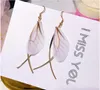Koreańskie kolczyki Retro Art Handmade Pearl Tulle Butterfly Wing Haczyk Dangle Kolczyki Mieszana Biżuteria Hurtownie