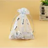 Christmas Gift Jewelry Bags Organza Satin Candy Bag Toys bag 11 colors Heart Jewelry Pouches Wedding Party Packaging Bags Several Sizes