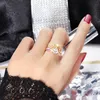새로운 크라운 반지 여성의 2 대 1 인터넷 붉은 여왕의 반지 일본과 한국 사람의 손가락 유출 공동 개방 반지