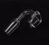 100% Réel Quartz Banger 4mm Épaisseur 90 45 Degrés plate-forme pétrolière dab rigs Domeless club clou 14mm 18mm mâle femelle Bangers bong