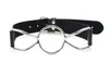 Bondage Black Faux Lederen Open Mond Spider Metalen O Ring Gag Restraint Slave BDSM Sex Games Toy A875