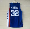 Mens Ricamo 32 Julius Erving Jersey Vintage 3 Drazen Petrovic CamiciaNew 2020 Kevin 7 Durant Jersey 11 Kyrie Camicie Irving 9898929