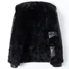 Genuine Leather Jacket Sheepskin Fur Coats Mens Winter Natural Fur Parkas Woollen Snow Outerwear Luxury Male Clothes