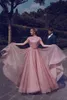 2020 High Neck Tassel Evening Pageant Dresses Cap Sleeves Beaded Pearls Arabic Prom Gowns Plus Size Celebrity Dress