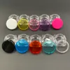 3g 3ML 5g 5ML Square Colorful Clear Plastic Cosmetic Container Screw Cap Cream Jar Lip Balm Pill Storage Vial Bottle Box Smoking Accessories