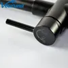 VOURUNA Black Round Floor Mounted Bathtub Faucet Bathing Filler Shower Mixer Taps