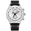 Herrklocka Double Hollow Windows Top Brand Luxury Watch Men Luminous Mode Watches Leather Relogio Masculino 9097